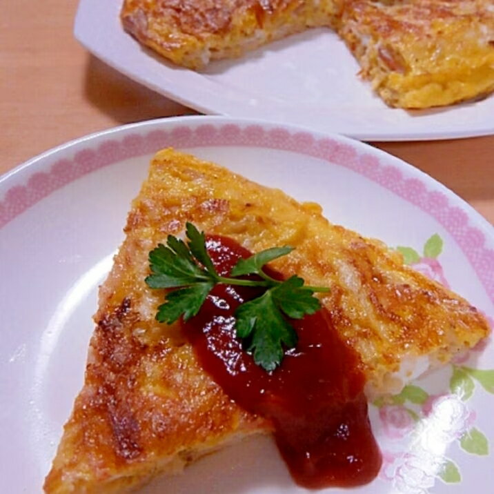 切干大根とハムの洋風チーズオムレツ