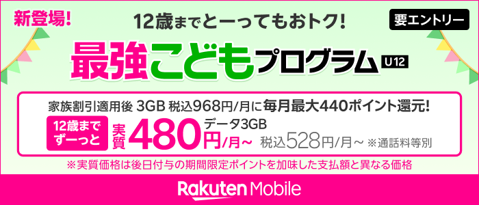 最強こどもプログラムの料金が示されている画像