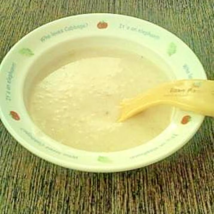 【離乳食中期】オートミールでリゾット風シチュー