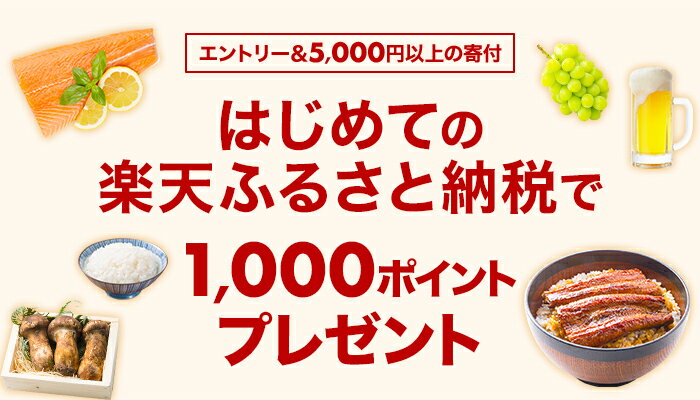 はじめての楽天ふるさと納税で1,000ポイントプレゼント