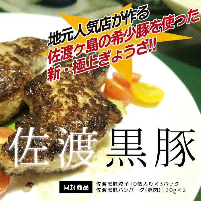 佐渡黒豚餃子＆ハンバーグ