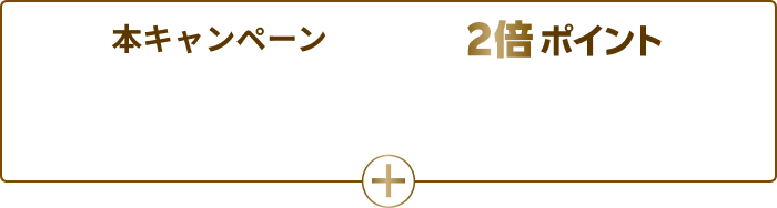 本キャンペーン2倍ポイント＋併用可能キャンペーン＋３ポイント