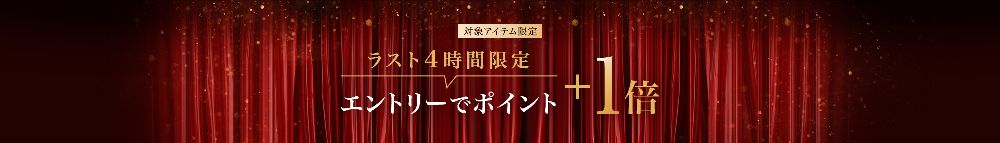 ラスト4時間限定 エントリーでポイント+1倍