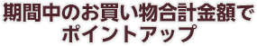 期間中のお買い物合計金額でポイントアップ