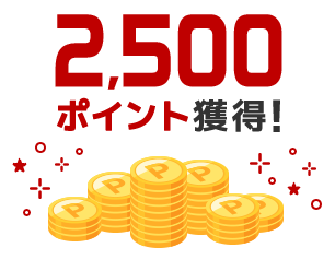 2,500ポイント獲得