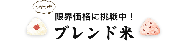 限界価格挑戦中！ブレンド米