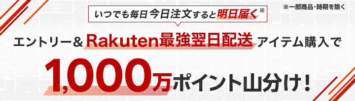 最強翌日配送限定！エントリー＆1,000円(税込)以上お買い上げで1,000万ポイント山分け