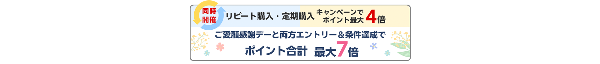 同時開催 リピート購入・定期購入キャンペーン