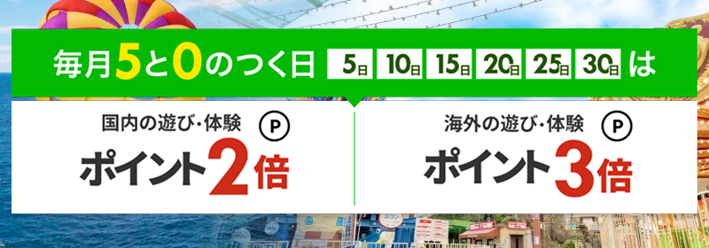 5-0のつく日はポイント最大3倍キャンペーン