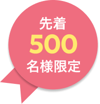 先着500名様限定