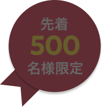 先着500名様限定