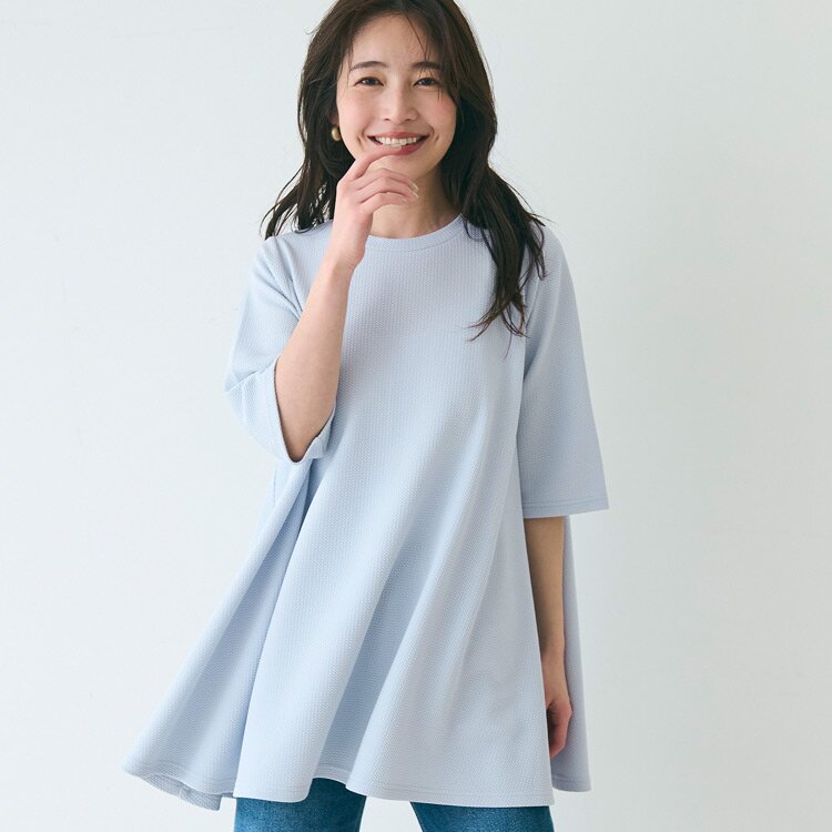 速乾シワ知らず！万能エンボスチュニック
