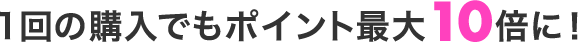 1回の購入でもポイント最大10倍に!