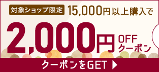 15,000円以上購入で2,000円OFFクーポンをGET