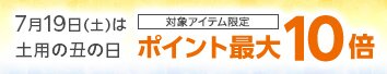 7月19日(土)は土用の丑の日 対象アイテム限定 ポイント最大10倍
