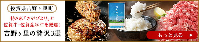 特A米「さがびより」と佐賀牛・佐賀産和牛を厳選！吉野ヶ里の贅沢3選　佐賀県吉野ヶ里町