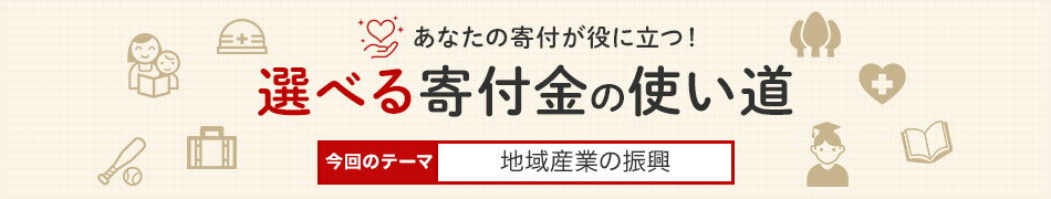 あなたの寄付が役に立つ！選べる寄付金の使い道