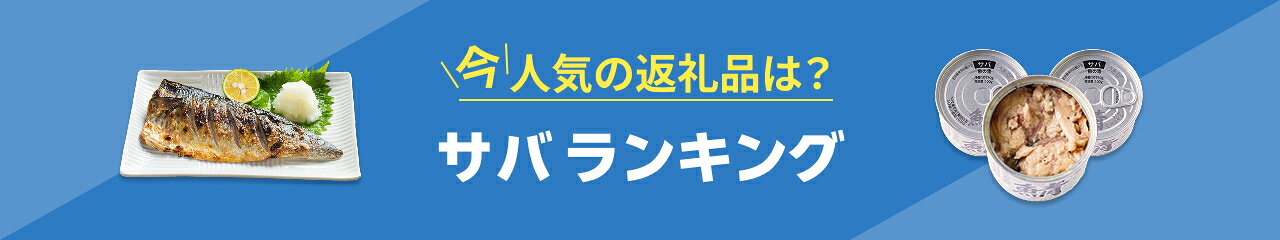 今、人気の返礼品は？サバランキング