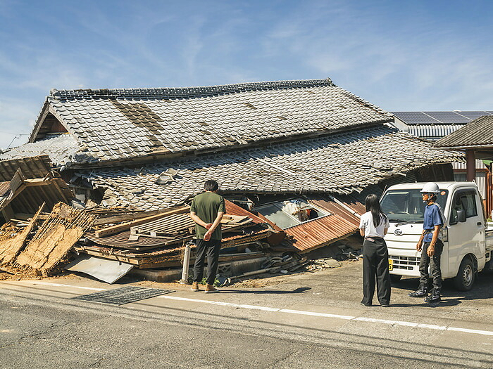復旧作業が進む町内の様子