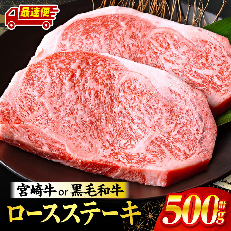 宮崎牛or黒毛和牛が選べる!肉汁溢れる絶品ロースステーキ