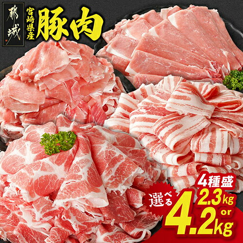 宮崎県産の豚ロースが含まれた豚肉バラエティセット