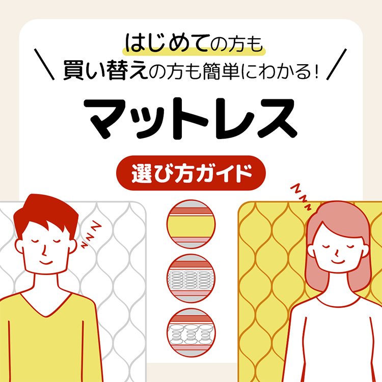 楽天市場】マットレスの選び方｜硬さや厚さなど睡眠の質に影響する条件 