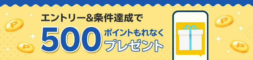 エントリー&達成条件で500ポイントもれなくプレゼント