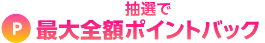 抽選で最大金額 ポイントバック