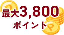 最大3,800ポイント
