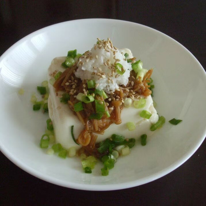 なめたけおろし冷ややっこ