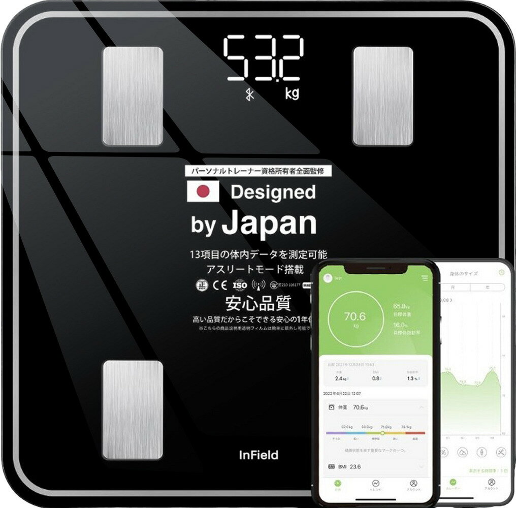 InField｜AI×体組成計 アプリ連動体重計