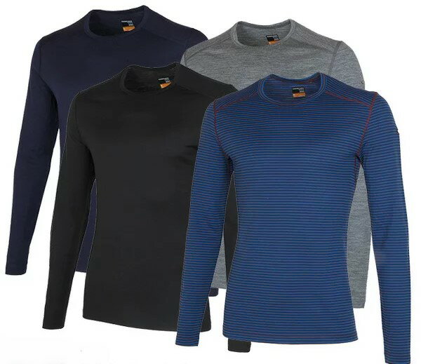 【ベースレイヤー】icebreaker(アイスブレーカー)|200 オアシス ロングスリーブ クルー(メンズ)