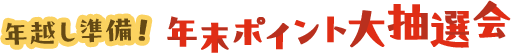 年越し準備！年末ポイント大抽選会