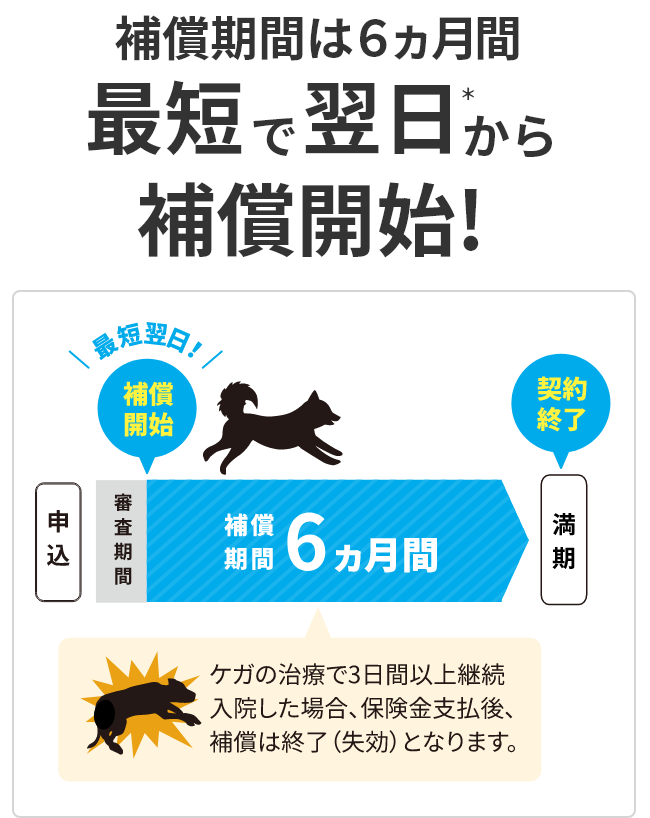 ケガで3日間以上入院した場合 傷害入院見舞金1万円