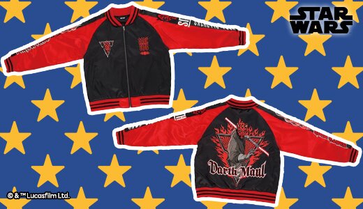 STARWARSのキャラクターがあしらわれたスカジャン