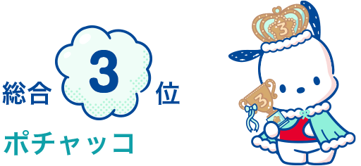 総合3位 ポチャッコ