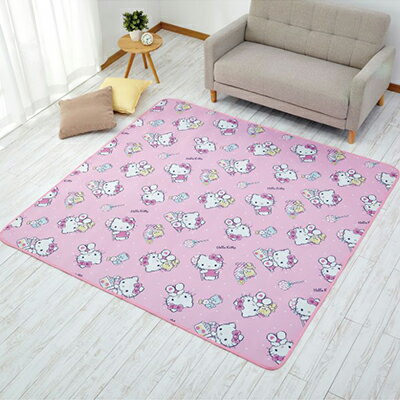 ハローキティ 洗える冷感ラグ