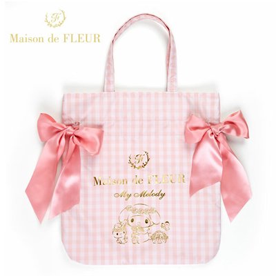 マイメロディ メゾン ド フルール リボントートバッグ