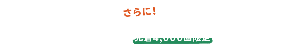 さらに！お買い物した方 先着4,000名様限定