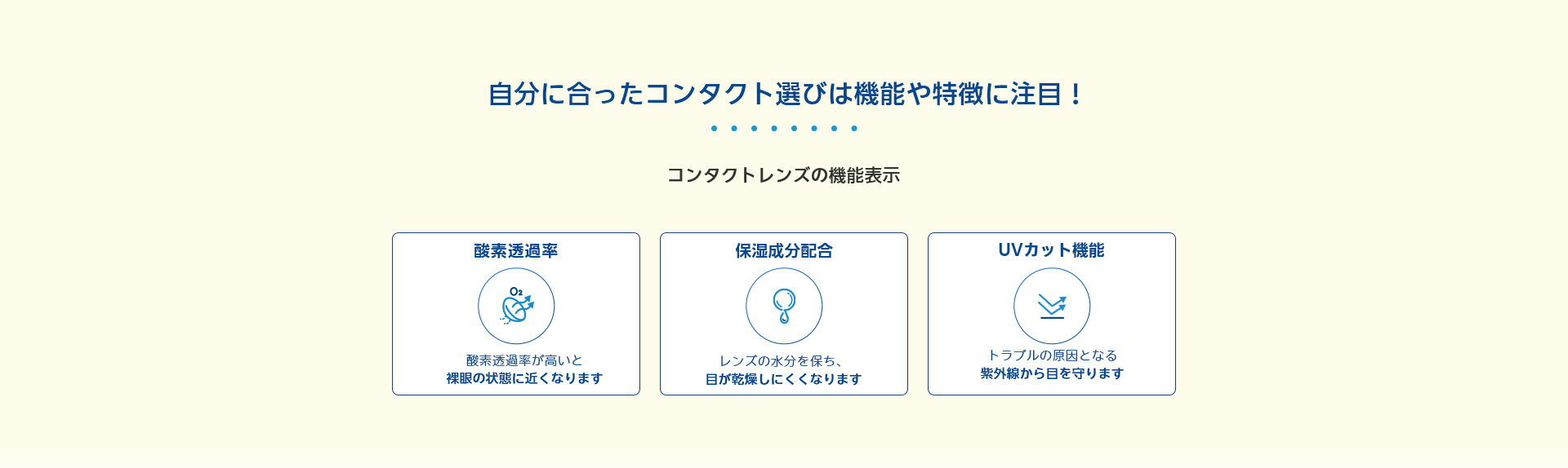 自分に合ったコンタクト選びは機能や特徴に注目!