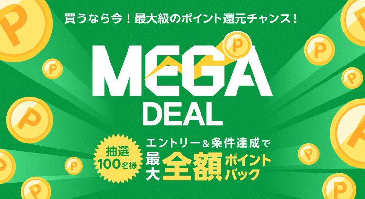 抽選で100名様に全額ポイントバック