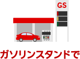 ガソリンスタンドで