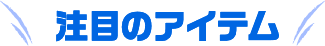 注目のアイテム
