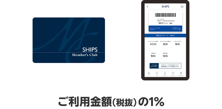 ご利用金額（税抜）の1％