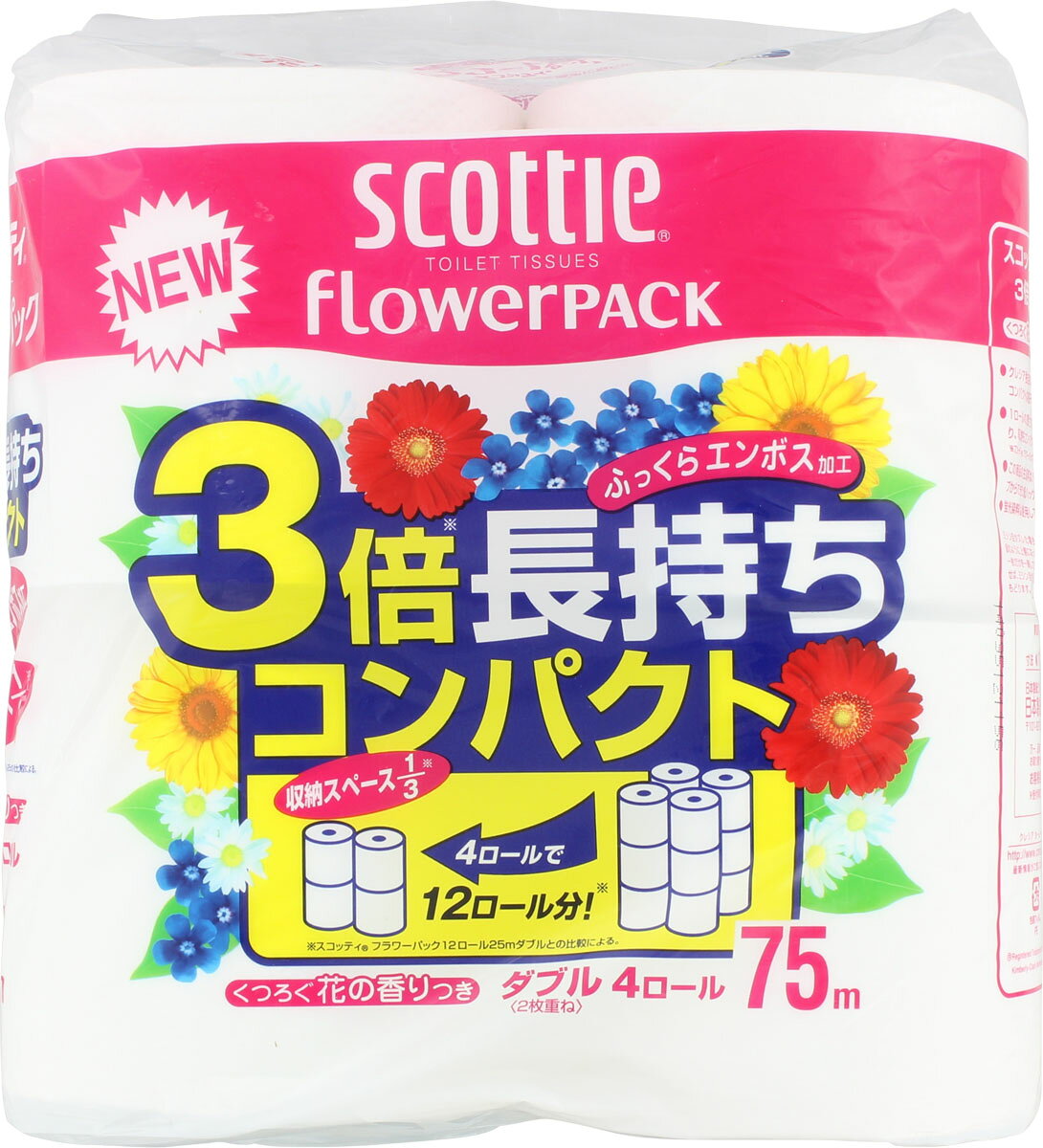 楽天市場】カミ商事 エルモア 贅沢三枚トイレットロール 12