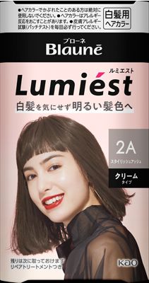 楽天市場】花王 ブローネ ルミエスト ヘアカラー 2A スタイリッシュ