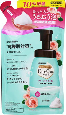 ケアセラ 泡の高保湿ボディウォッシュ フルーティローズの香り つめかえ用  385mL