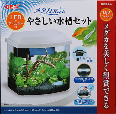 楽天市場】ジェックス GEX メダカ元気LED+フィルター付やさしい水槽