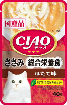 チャオ パウチ 総合栄養食 ささみ ほたて味 40g