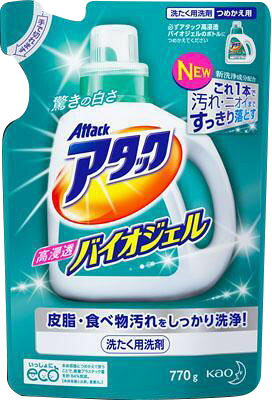 楽天市場】花王 アタック抗菌EX スーパークリアジェル つめかえ 770g